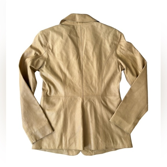 B. Moss vintage women’s leather fitted jacket size medium - Picture 2 of 14